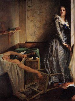 “Charlotte Corday” by Paul Baudry (1860). Charlotte Corday was the murderer of French journalist Jean-Paul Marat. (Réunion des Musées Nationaux)