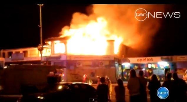 Fire Damages Six Buildings in Australian Town