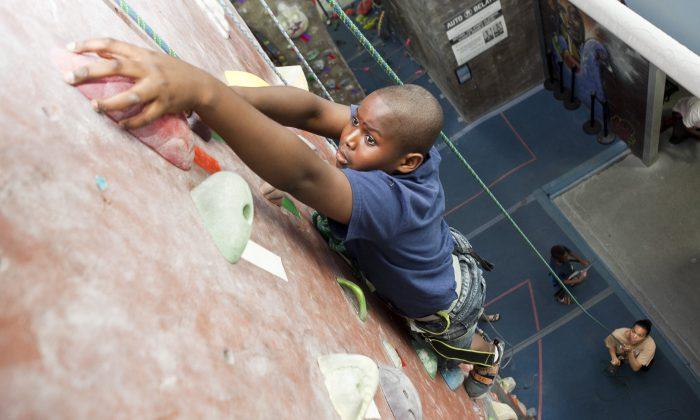 Rock Climbing and Learning Trust at Brooklyn Boulders