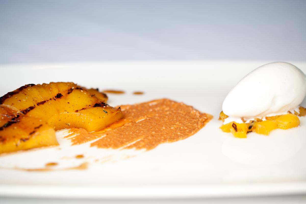 Top Chef Recipe: Grilled Pineapple with Cashew Butter and Vanilla Bean Frozen Yogurt