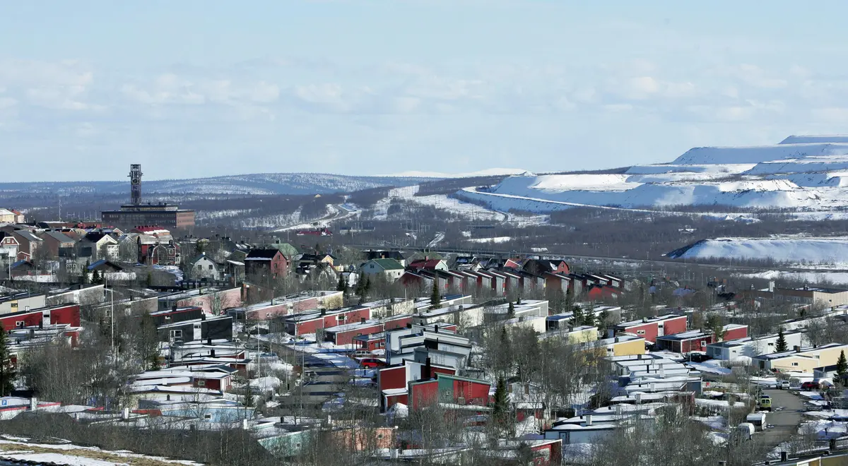 Sweden's northernmost town of Kiruna, long a lucrative center for iron mining, in a file photo. (Sven Nackstrand/AFP/Getty Images)