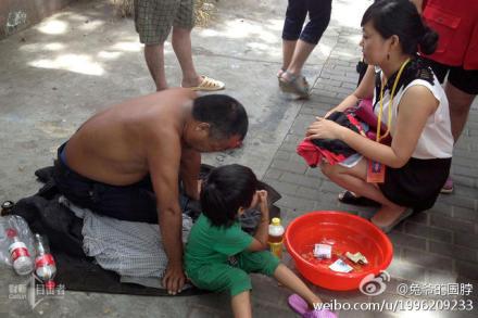 Naked Six Year Old Girl Smokes and Begs for Money in China