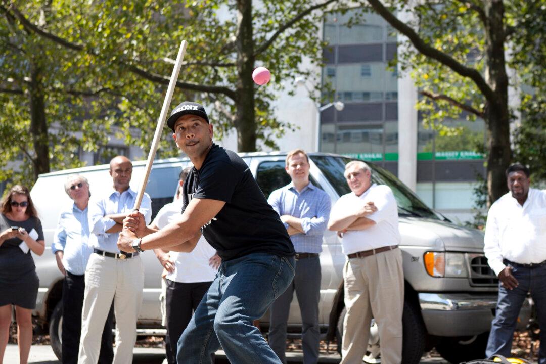 Candidates Demonstrate Stickball Prowess in Brooklyn