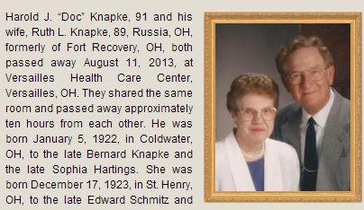 ‘Til Death Do Us Part: Harold and Ruth Knapke Die Together After 65 Years