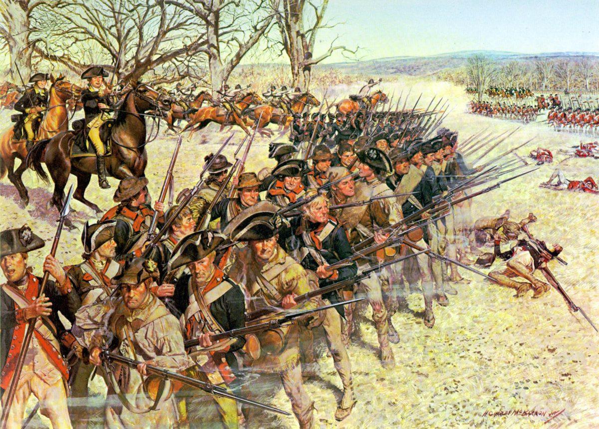 Painting of the Battle of Guilford Courthouse by H. Charles McBarron. (Public Domain)
