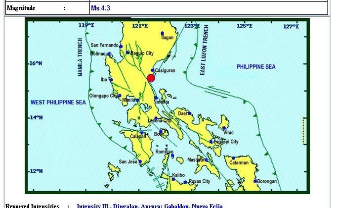 Philippines: 4.3 Earthquake Felt in Parts of Metro Manila