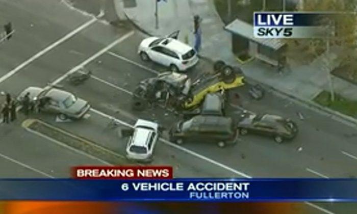 Fullerton, California: Multi-Vehicle Crash Kills 1, Several Injured