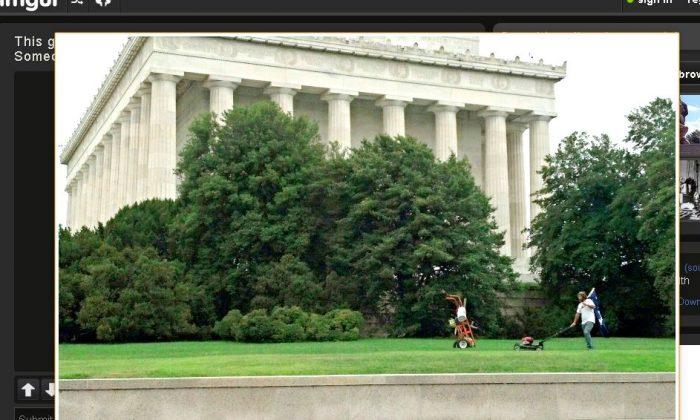 Lincoln Memorial: Man Mows Lawn Amid Government Shutdown, Asked to Leave (+Photo)