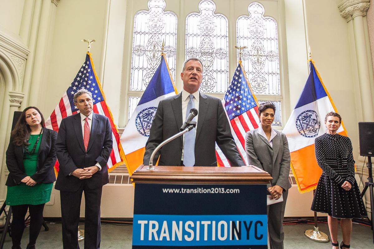 Bill de Blasio Rolls Out Transition Team