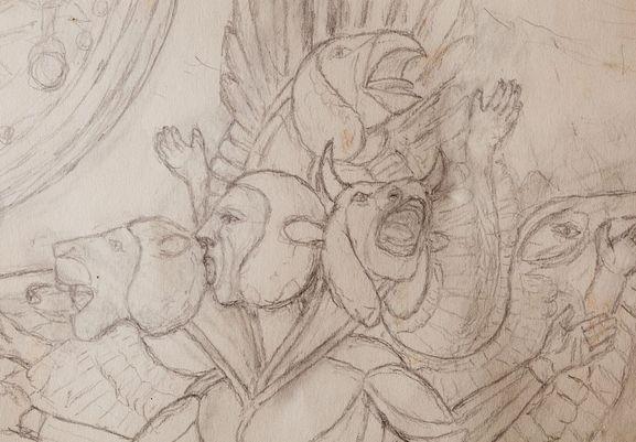 Mysterious Box Contains Detailed Drawings of Winged Aliens; WWII Vet Presumed Owner