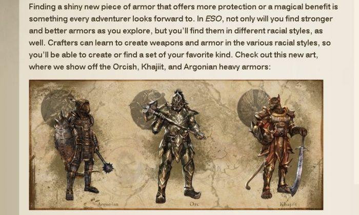Elder Scrolls Online Video Shows Class and Character Progression, Balancing  