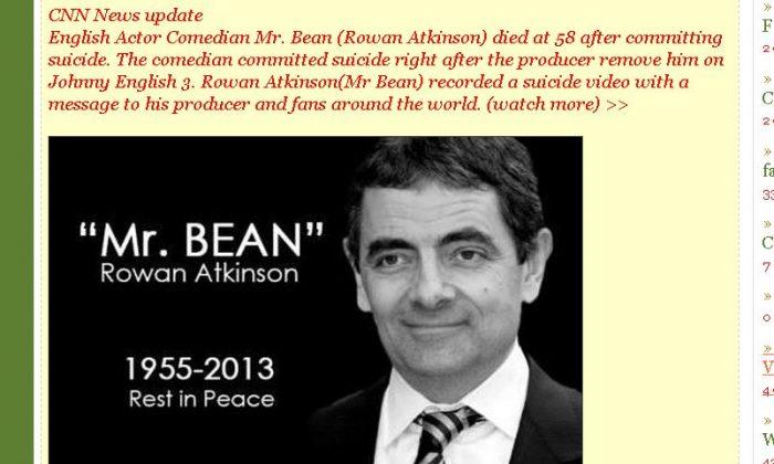 Rowan Atkinson Hasn’t Died; ‘Mr. Bean’ a Victim of Death Hoax Claiming Suicide