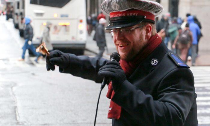 Salvation Army Ringers Get Donations With Pizzazz