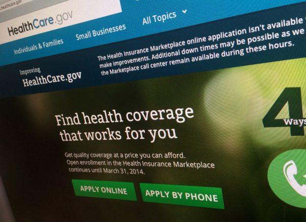 This photo of part of the HealthCare.gov website is photographed in Washington on Nov. 29, 2013. (Jon Elswick/AP Photo)
