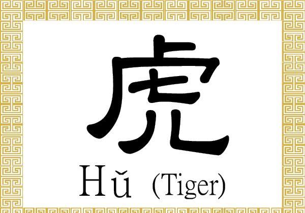 Chinese Character for Tiger: Hǔ (虎)