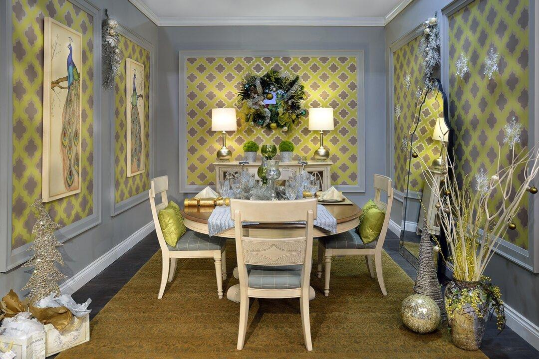 Holiday-themed dining room