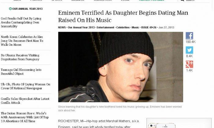 Satire: ‘Eminem Terrified’ for Daughter Halie Dating Man ‘Onion’ Article Goes Viral Again, Fools Many More