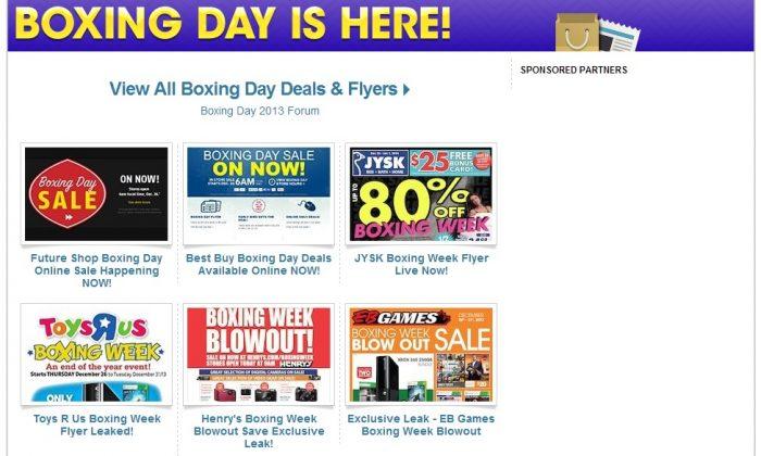 Boxing Day Sales in Canada, Best Online Deals