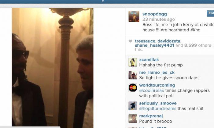 Snoop Dogg and John Kerry Instagram’ed at the White House; Fist Bump Ensues
