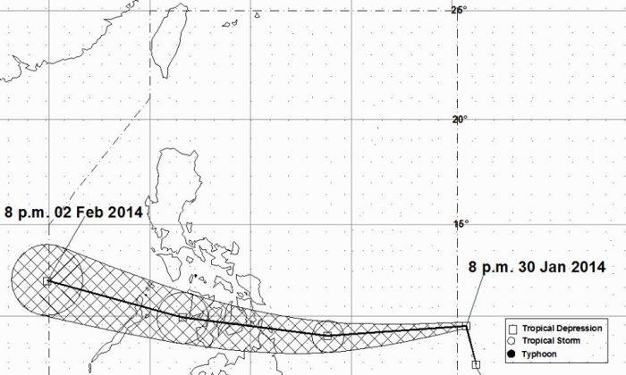 Tropical Depression Basyang Moves West Toward Surigao, Philippines