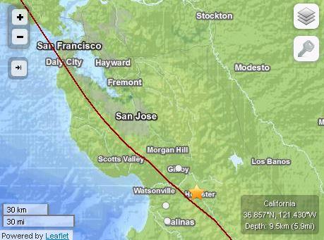 Earthquake Today: 3.3 Quake Hits Near Salinas, San Jose
