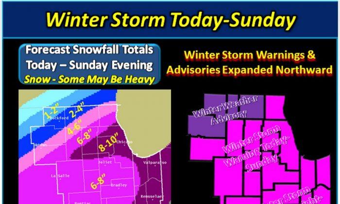 Weather Forecast Chicago Today: Winter Storm, Up to 10 Inches of Snow