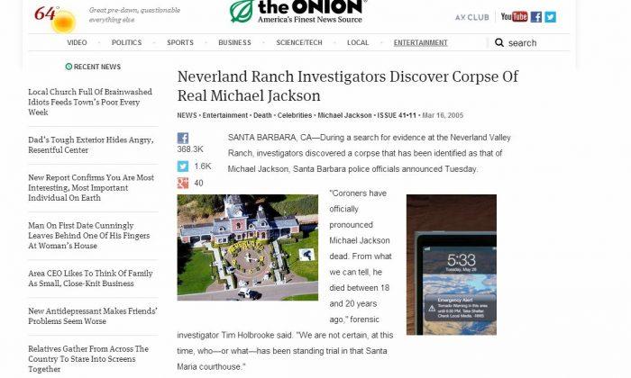 Michael Jackson’s Corpse Found at Neverland Ranch? Impostor-Fake Body Article is Satire