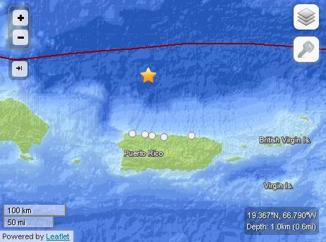 Earthquakes Today Near Puerto Rico: Quakes Hit North of Island