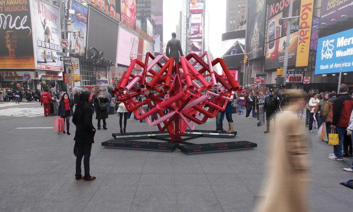 Valentine’s Day Installation Unveiled in Times Square