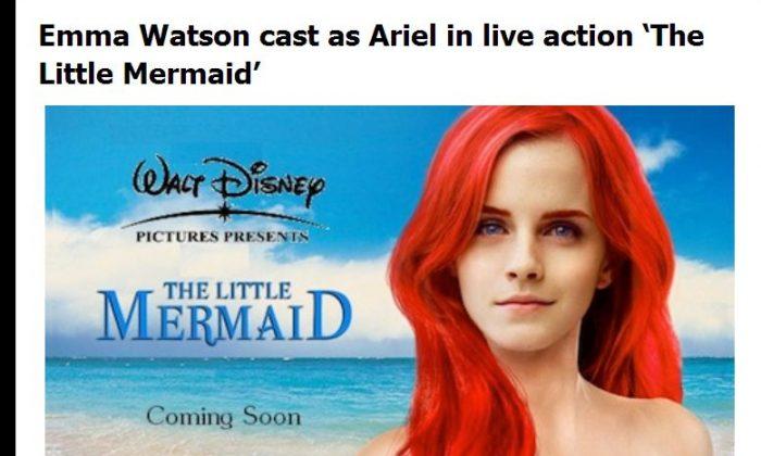 Emma Watson: Ariel in ‘The Little Mermaid’ Post a Hoax; No Disney Reboot with Daniel Radcliffe