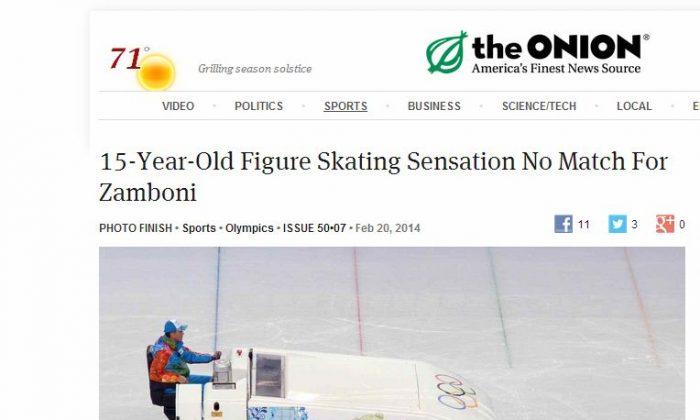 ‘15-Year-Old Figure Skating Sensation No Match For Zamboni’ Satire: Some Say it Went ‘Too Far’
