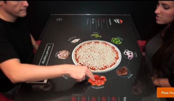Interactive Touchscreen Table Menu Now at Pizza Hut