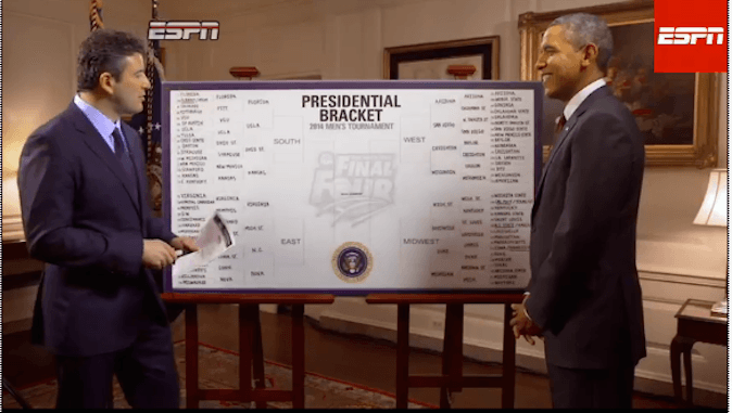 NCAA Basketball Tournament 2014: President Obama’s March Madness Bracket Is in (+Video)