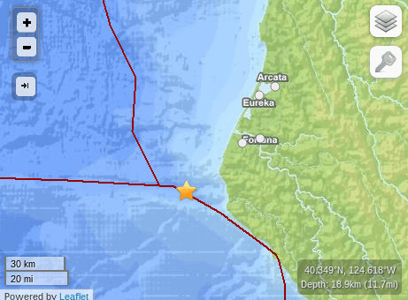 Earthquake Today: 4.1 Quake Off California Coast Hits Near Ferndale, Fortuna