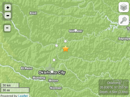 Earthquake Today Outside Oklahoma City: Quake Hits Near Langston, Guthrie, OKC