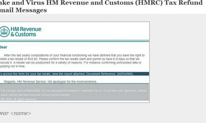 HM Revenue and Customs (HMRC) Tax Refund, Legal Action Fake Emails Contain a Viruses; Don’t Open Them