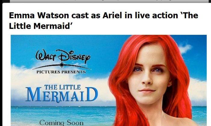 Emma Watson: Ariel, ‘The Little Mermaid’ Poster Isn’t Real; She Will be Belle in ‘Beauty and the Beast’
