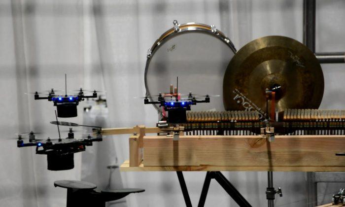 Talented Robots Fly and Play Musical Instruments (Video)
