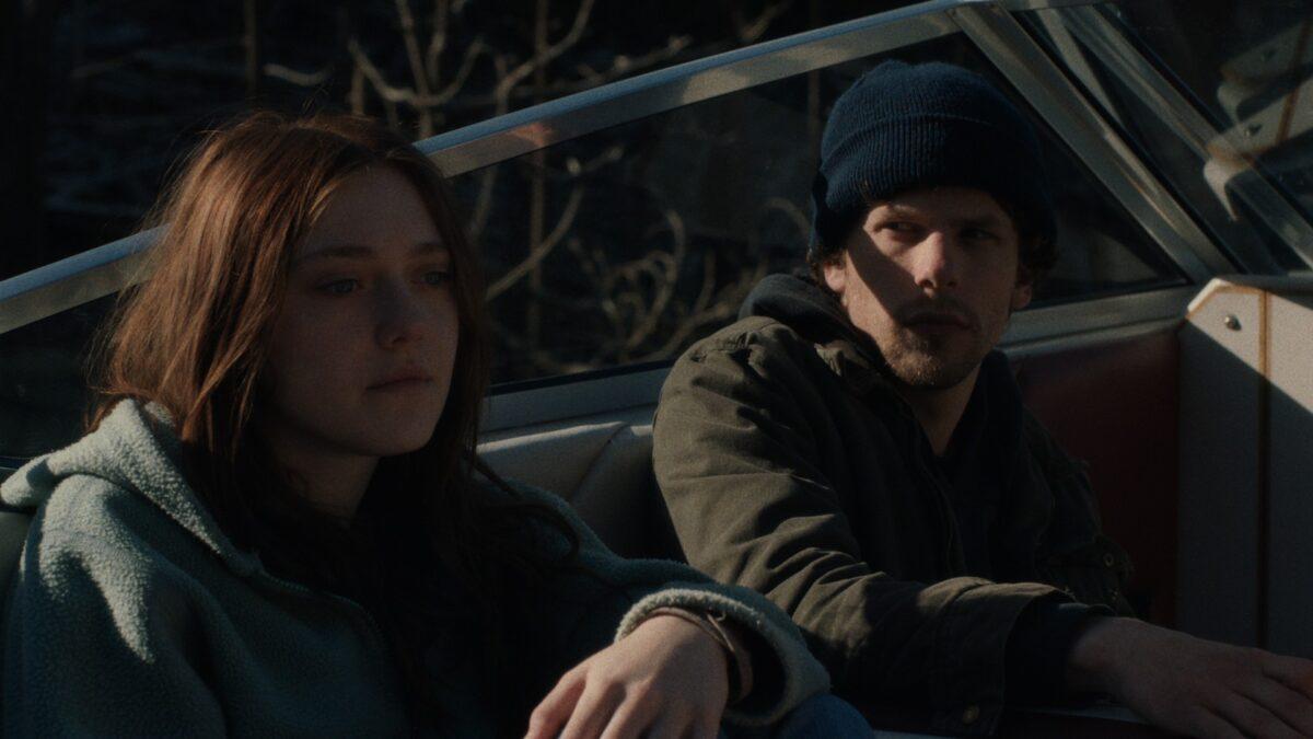 Josh (Jesse Eisenberg) suspects Dena (Dakota Fanning) of caving in to the stressful aftermath of their badly planned act of terrorism, in "Night Moves." (Cinedigm/Tipping Point Productions)