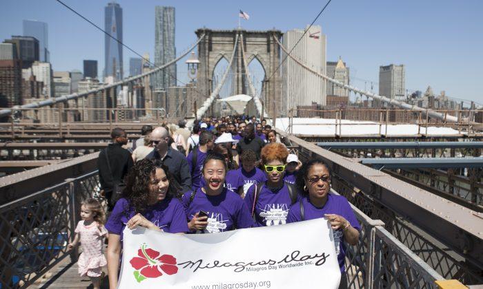 Survivors of Domestic Violence Cross Brooklyn Bridge on Mother’s Day