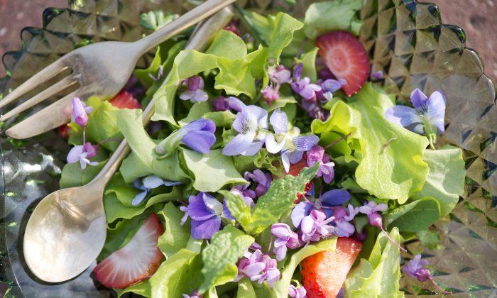 A Spring Delectable: Wild or Garden Flower Salad 