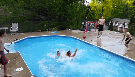 Basketball Players Impress With Amazing Choreographed Pool Dunk (Video)