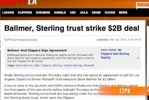 Sterling Deemed ‘Mentally Incapacitated’, $2 Billion Sale of Clippers in Progress