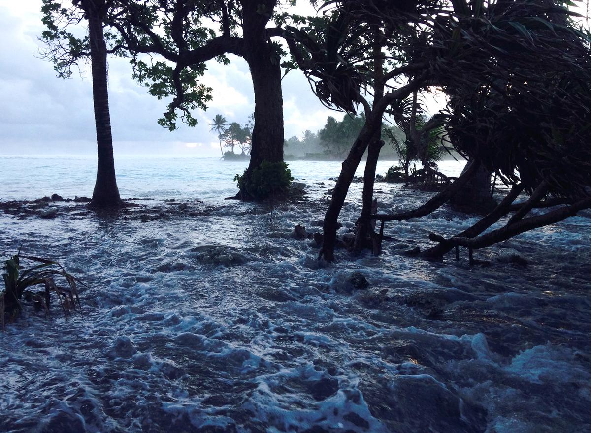 Climate change is a major concern for Pacific island states such as the Marshals, Kiribati and Tuvalu, where many atolls are barely three feet above sea level and risk being engulfed by rising waters. (Giff Johnson/AFP/Getty Images)