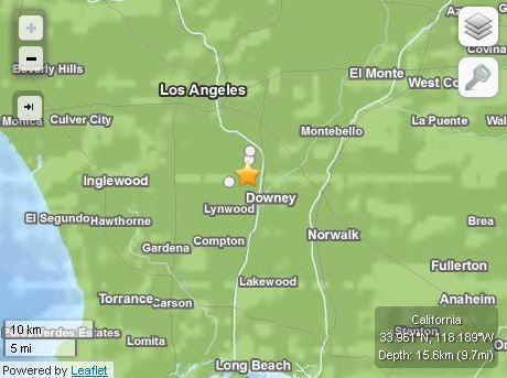 Earthquake Today in California: 3.3 Quake Hits Near LA, Cudahy, Bell