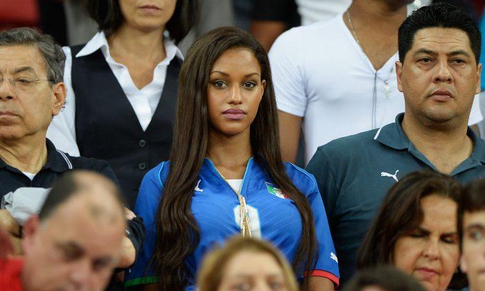Mario Balotelli Fiancée Fanny Neguesha Takes to Instagram to Show Support for Italy at World Cup 2014