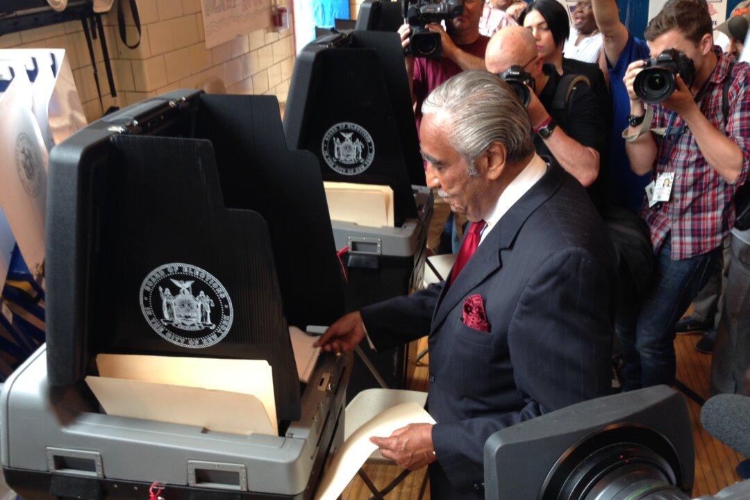 Rangel Votes for Himself, One Last Time