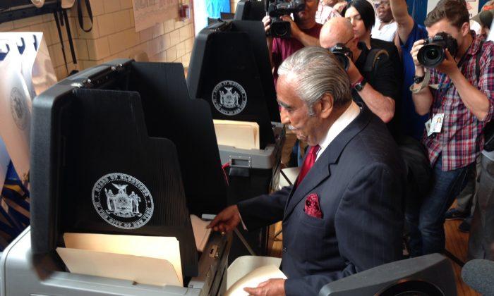 Rangel Votes for Himself, One Last Time