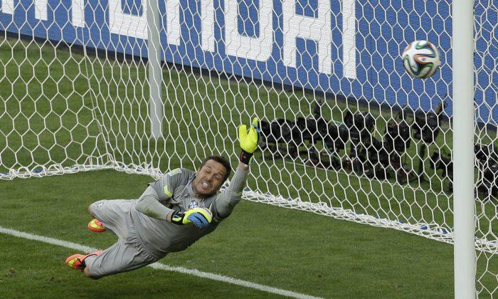 Julio Cesar Yellow Card Video, Penalty: Brazil Goalkeeper Gets Booked