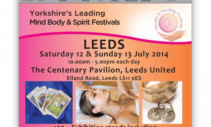 Leeds Health & Healing Festival, July 12 and 13